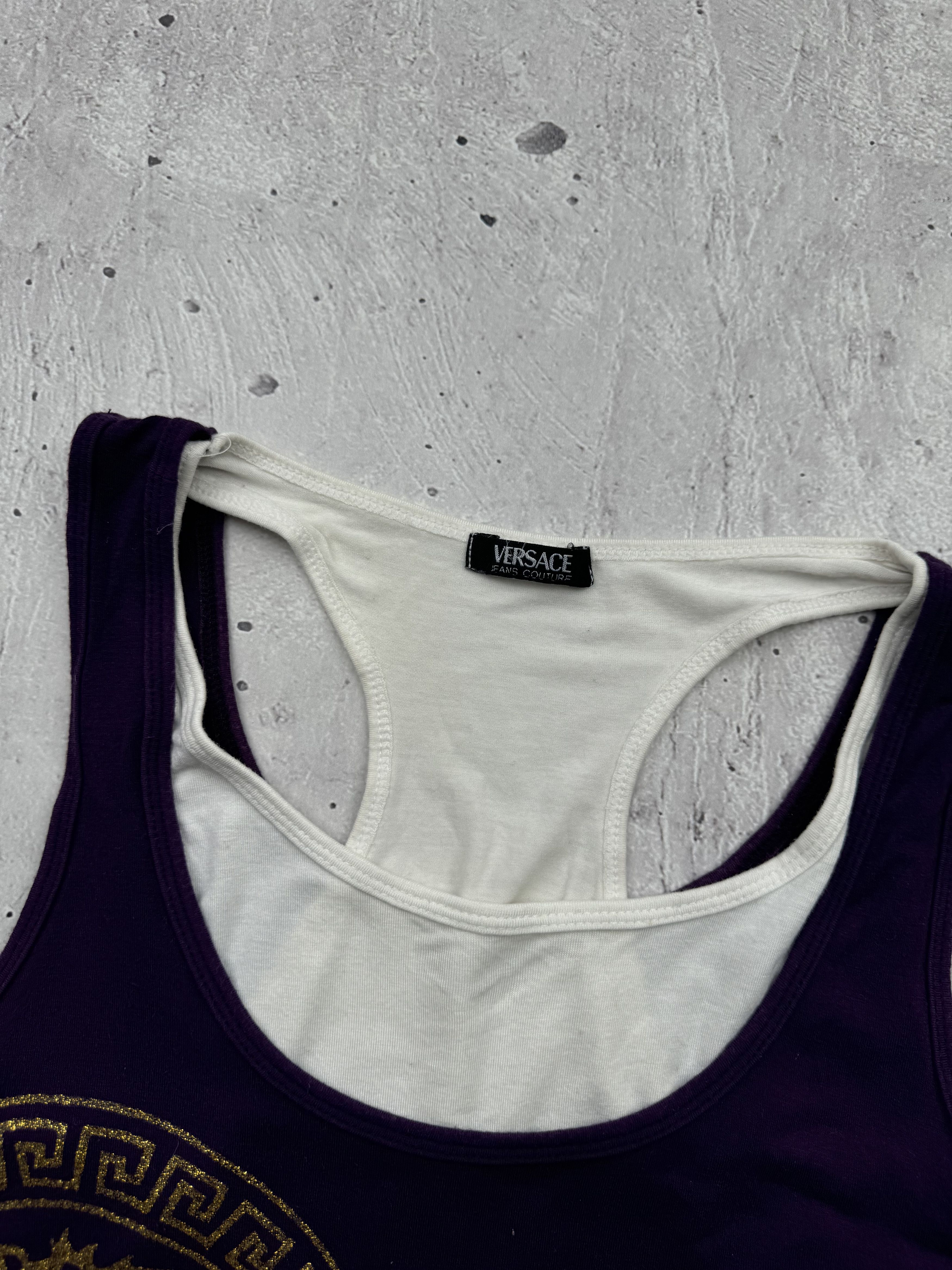 Versace × Vintage Versace Vintage Printed Double Tank Top Size M / US 6-8 / IT 42-44 - 4 Thumbnail