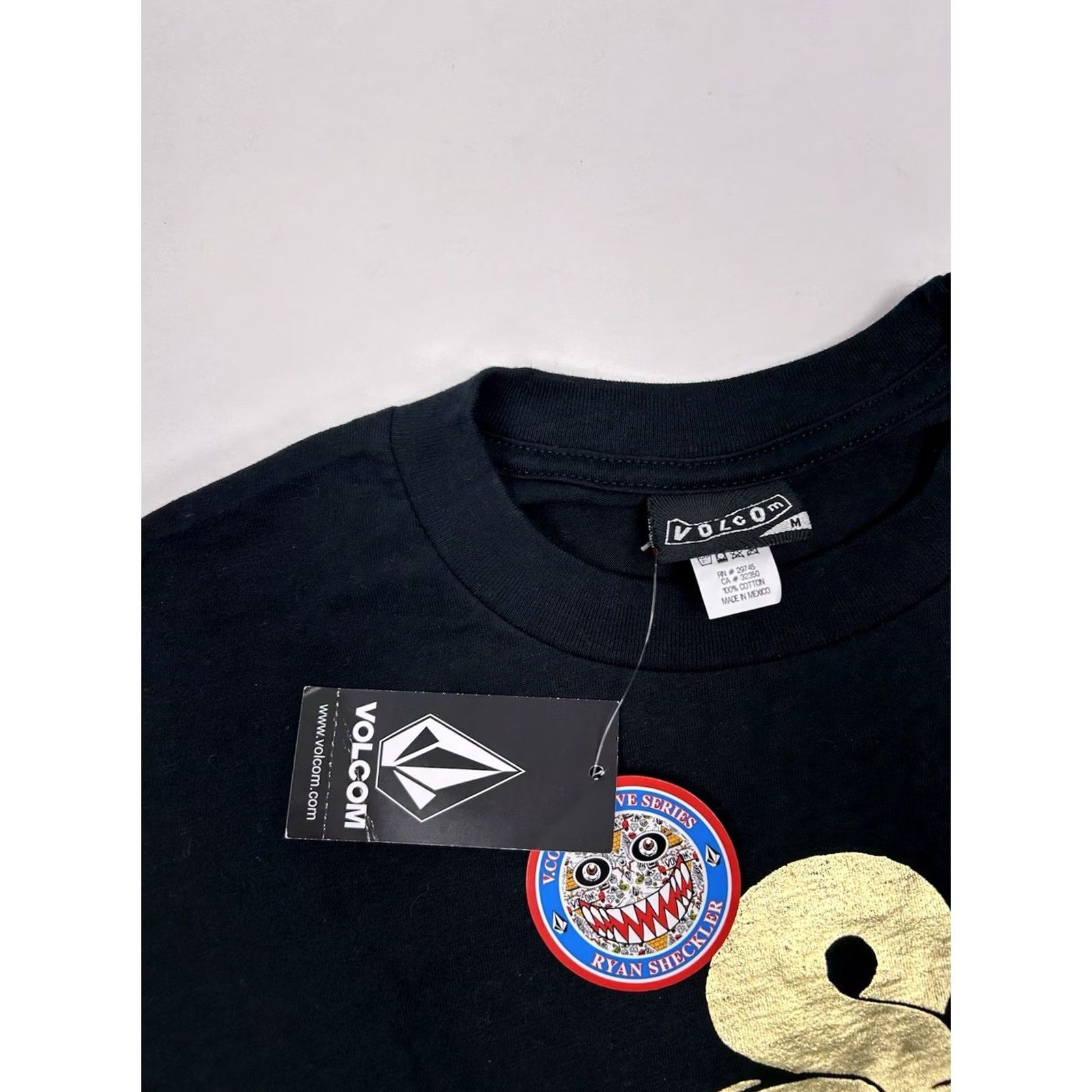 Volcom VINTAGE Volcom Stone Ryan Sheckler Snake Graphic Tee Shirt M Black Gold Mens/Unisex Adults Skate Brand New Old Stock Size US M / EU 48-50 / 2 - 6 Thumbnail
