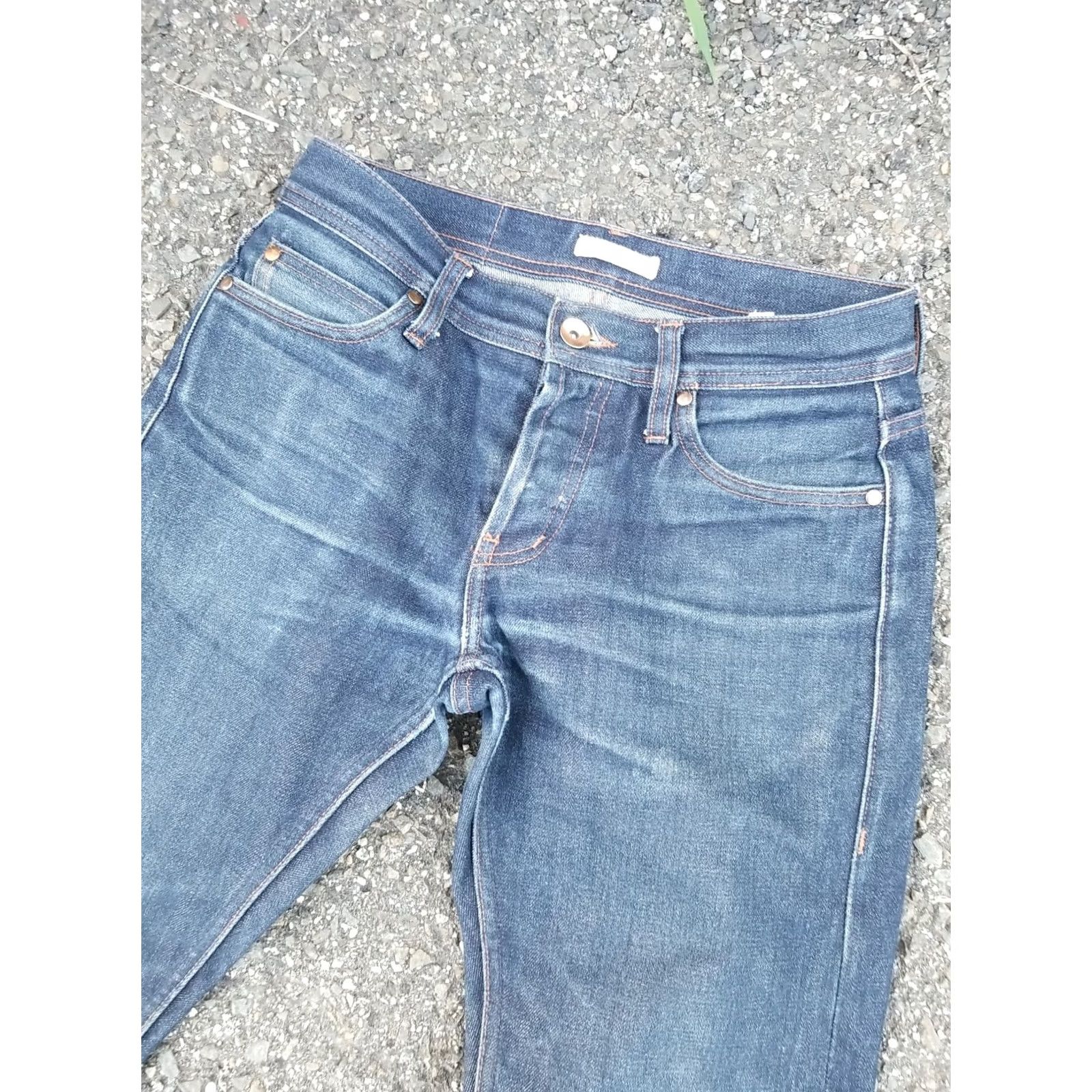Denime UNBRANDED Jeans UB401 Taper 14.5 Selvedge Cotton Denim Jean - size 30 Blue Dark Vintage Blue 14.5 oz Selvedge 30x29 Mens Regular/Adult Size US 30 / EU 46 - 4 Thumbnail
