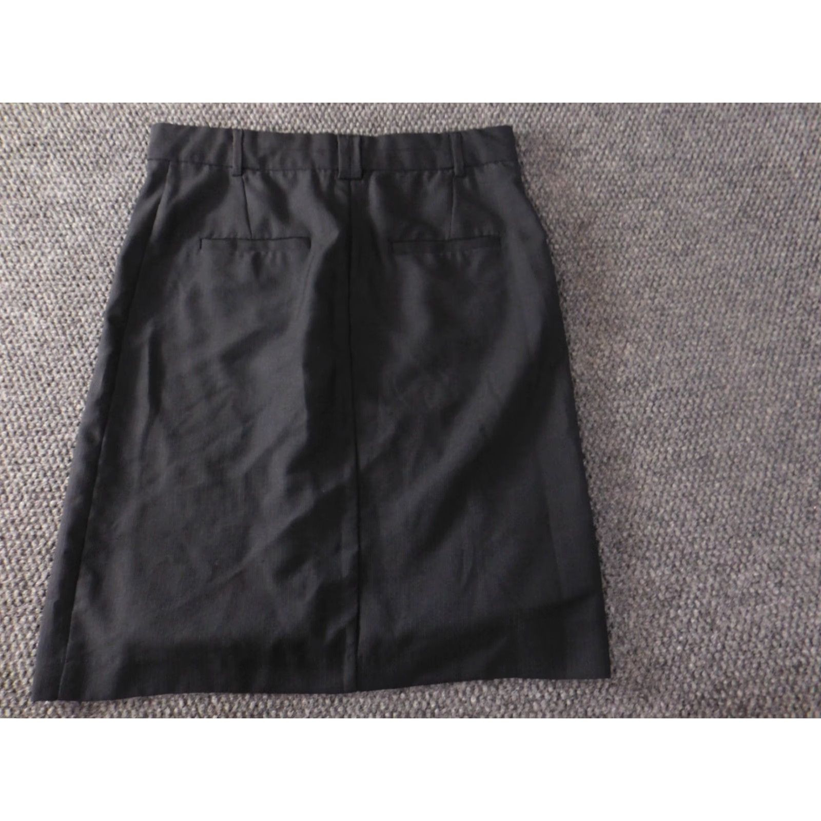 Gap MNG Mango Skirt Womens brown 6 Black A-line Zip Casual designer Denim Solid Medium Polyester Knee Length Lined Button Vintage No Size 28" / US 6 / IT 42 - 7 Thumbnail