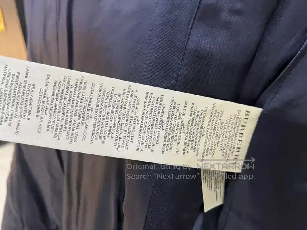 Burberry Burberry Women's Blue Wool Coat with Shearling Collar. Size M / US 6-8 / IT 42-44 - 7 Thumbnail