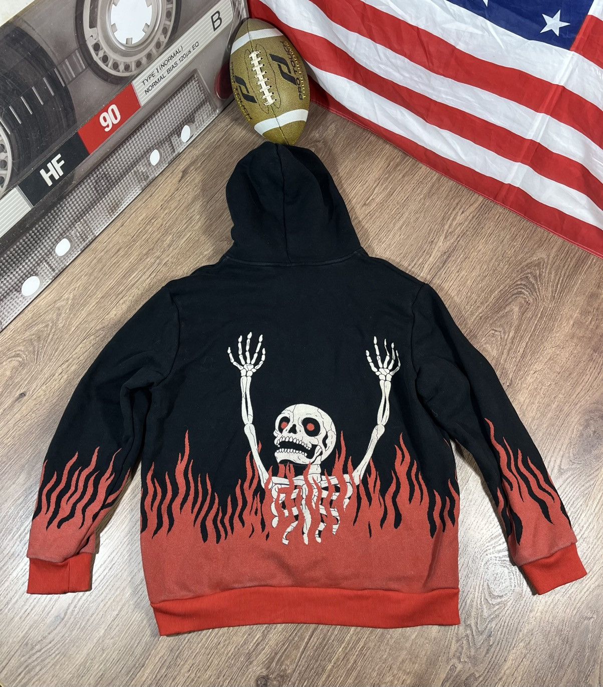 Vintage Skeleton You Died Rare Hoodie 🔥 💀 🔥 Size US L / EU 52-54 / 3 - 1 Thumbnail