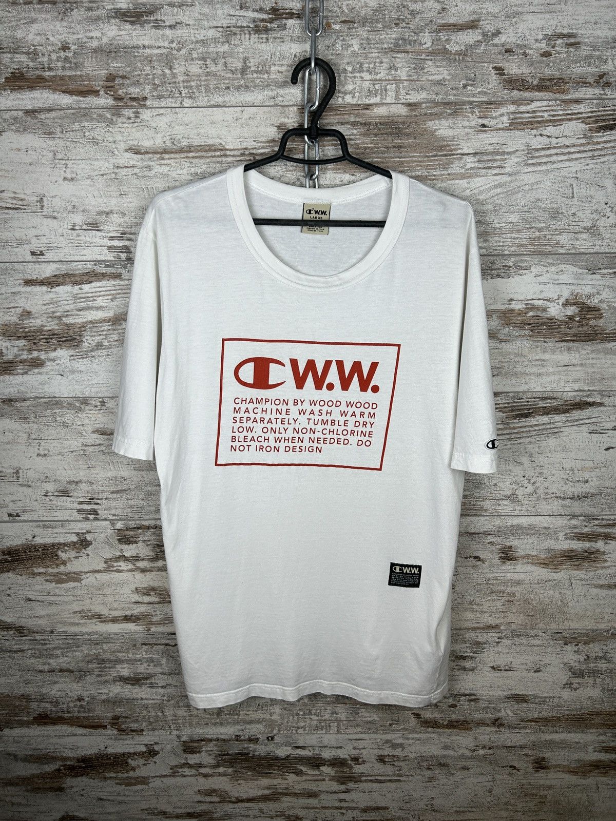 Champion Mens Wood Wood T Shirt streetwear y2k tee Size US L / EU 52-54 / 3 - 2 Thumbnail