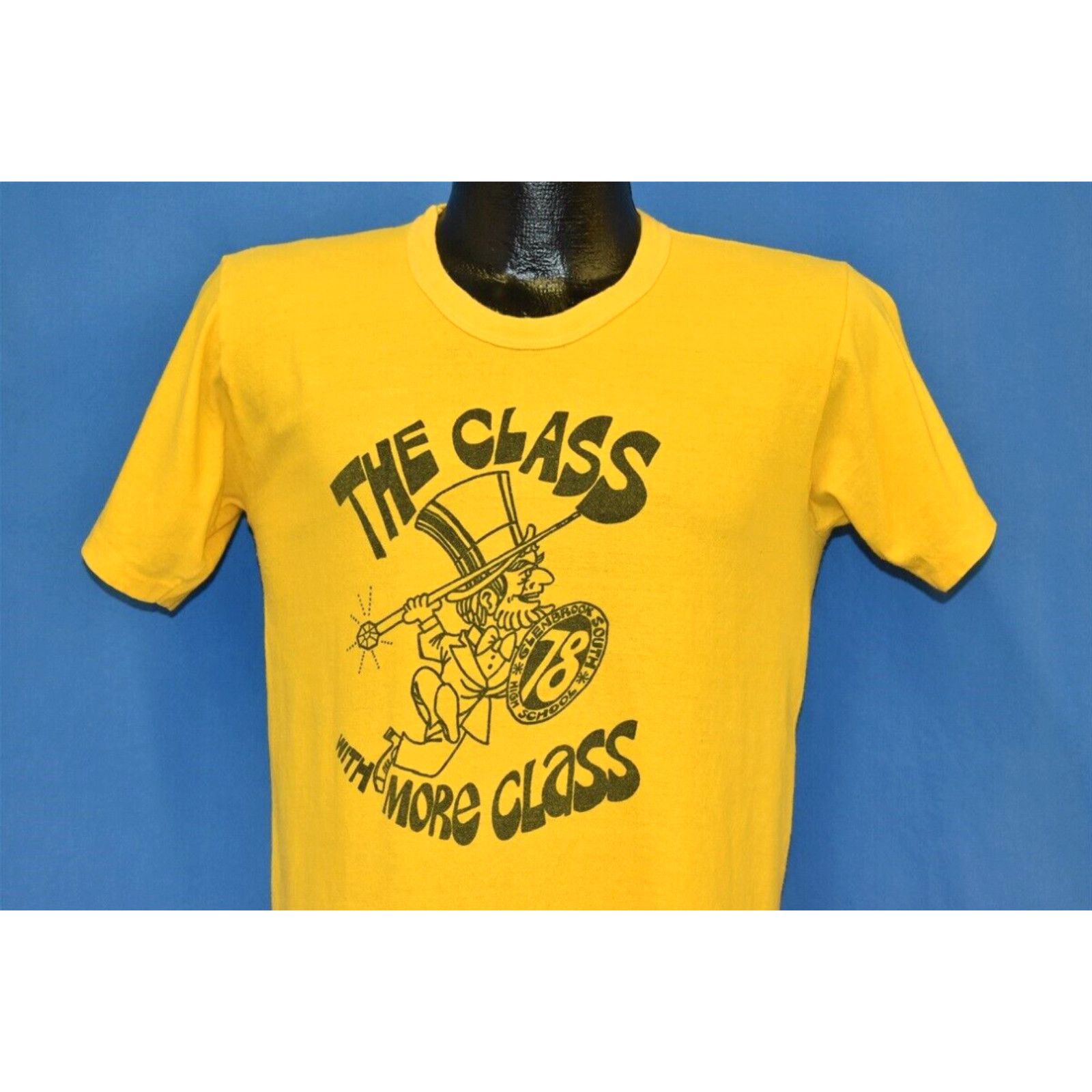 image of Vintage 70's Glenbrook South High School Senior Class With More T-Shirt Small S in White, Men's