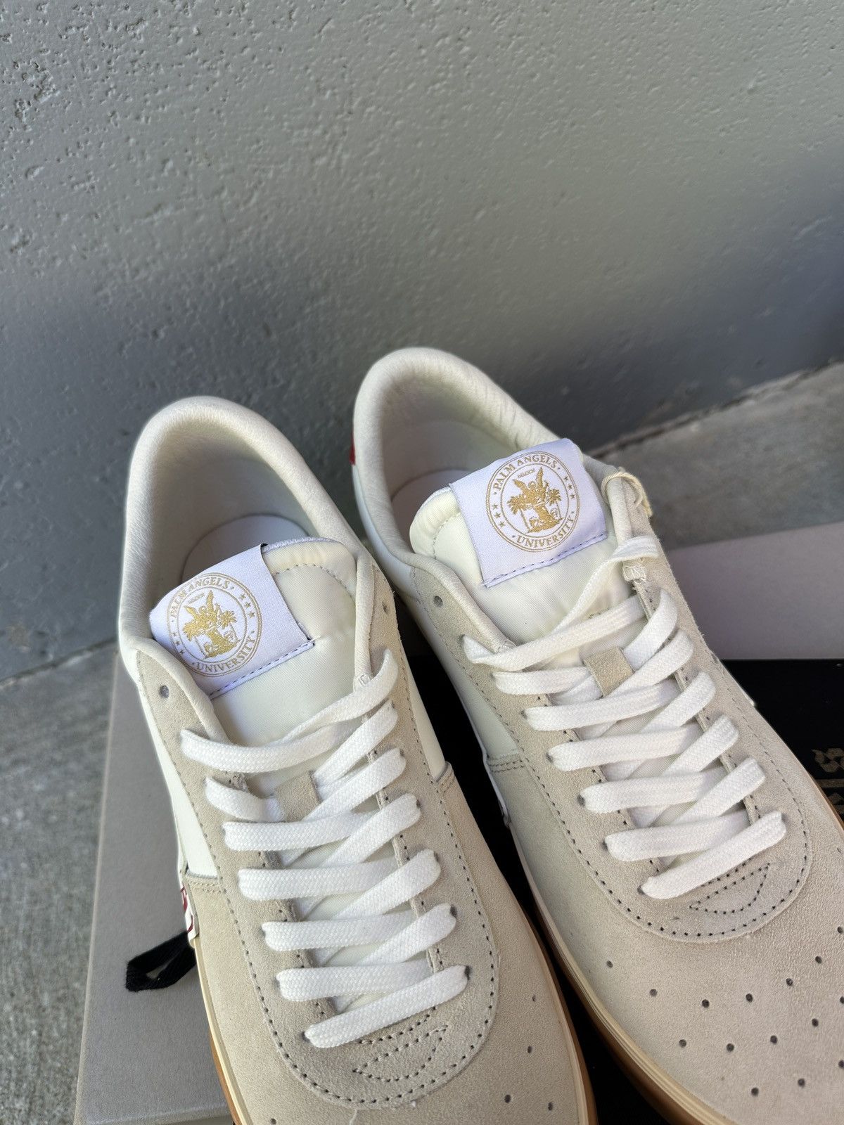 Palm Angels Vulcanized Sneakers Low Top in White Red Size US 7 / EU 40 - 7 Thumbnail
