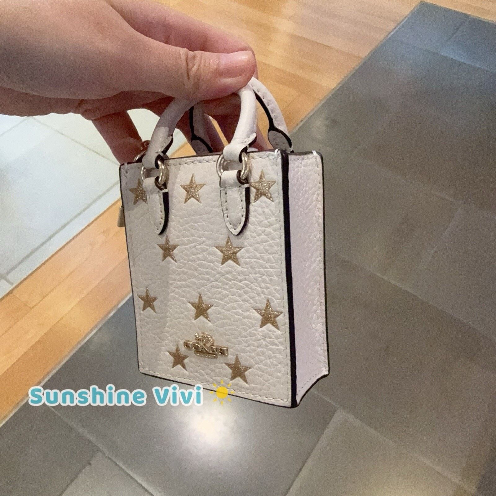 Coach NWT Coach North/South Mini Tote Bag Charm Star Print CX074 Size ONE SIZE - 2 Thumbnail