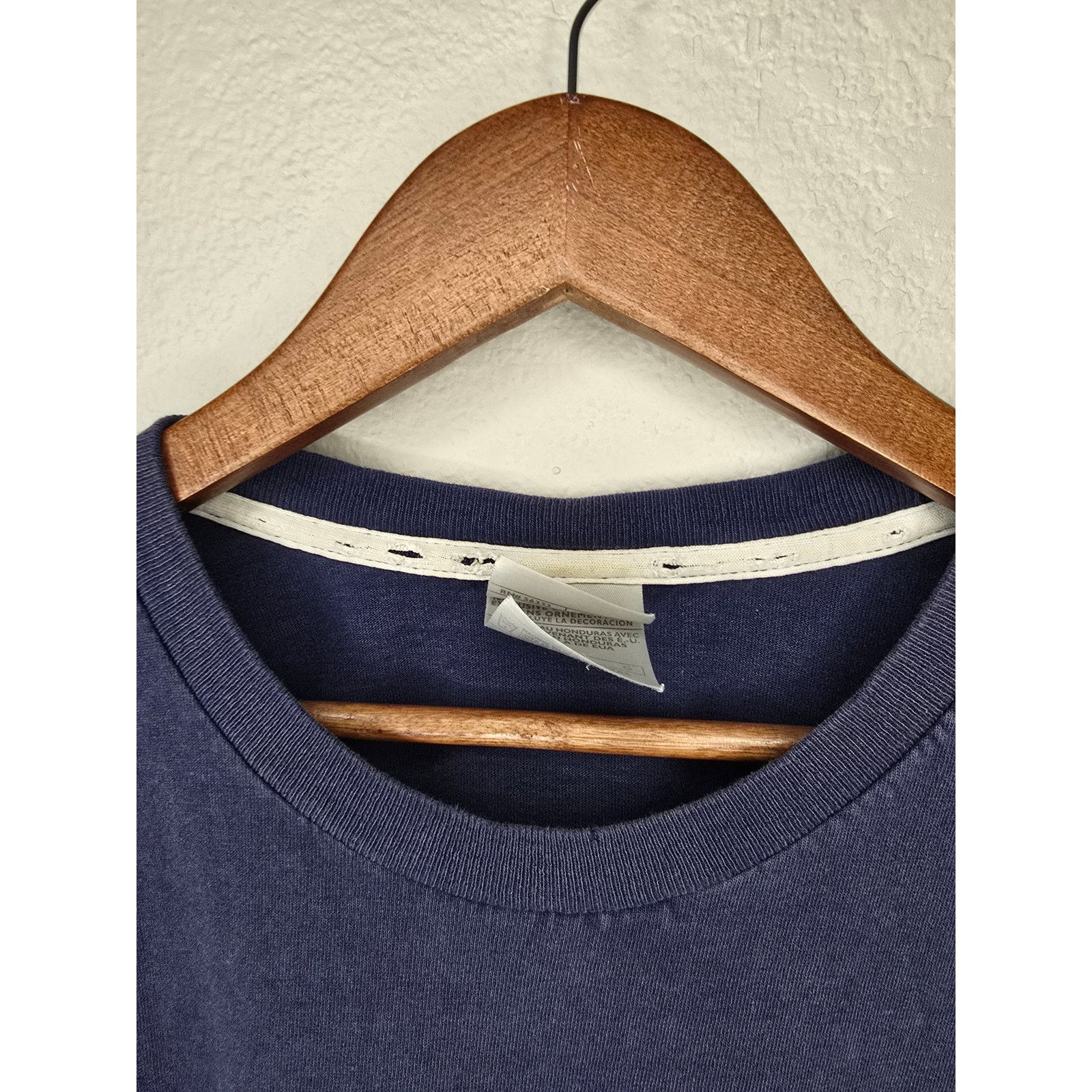 Nike × Vintage Vintage Nike Shirt Y2K Distressed Mini Swoosh Blue Large Tee Size US L / EU 52-54 / 3 - 5 Thumbnail