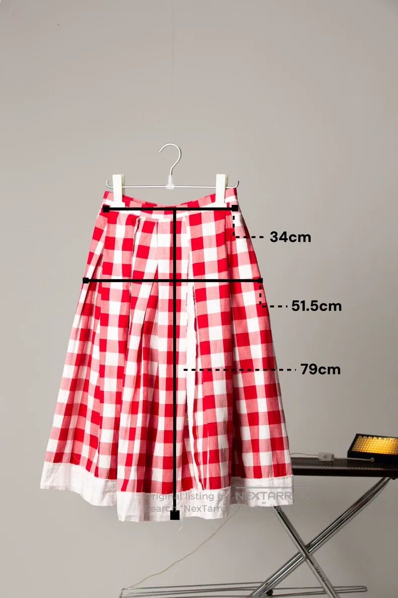 Comme des Garcons Comme Des Garcons size S Red Plaid Skirt Size 23" - 8 Thumbnail