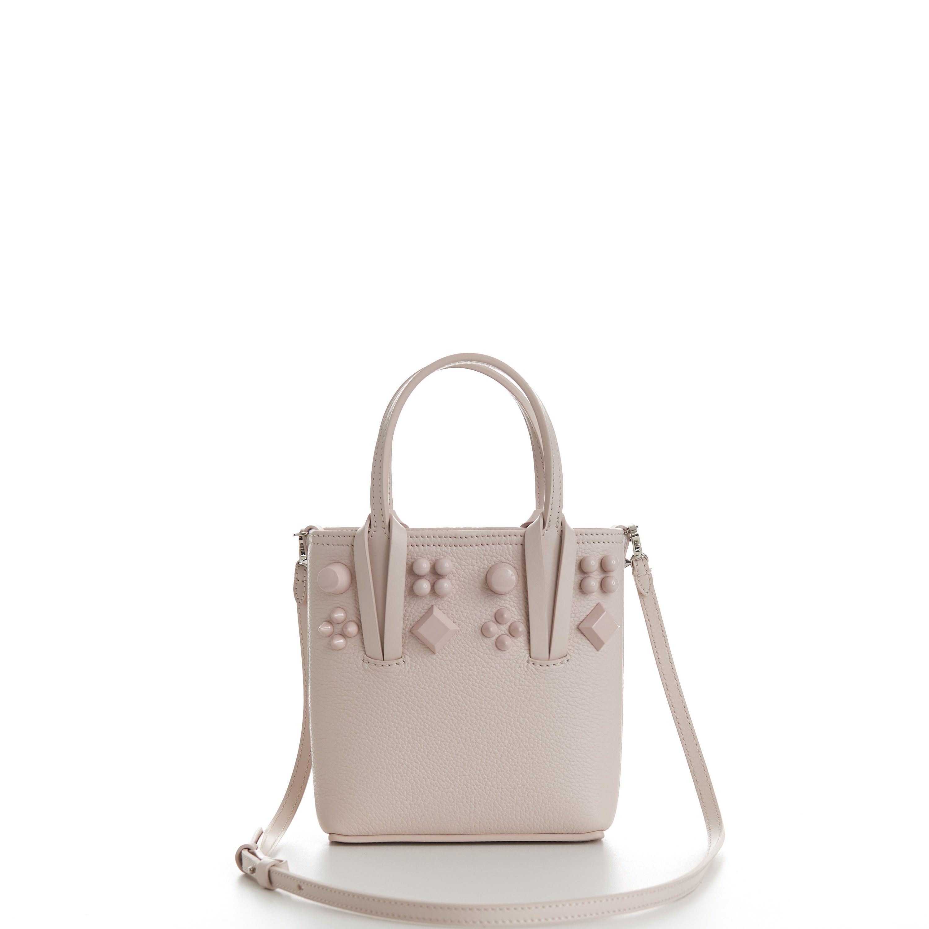 Christian Louboutin Cabata N/S Mini Bag - Milk White Leather, Tonal Spikes Size ONE SIZE - 5 Thumbnail