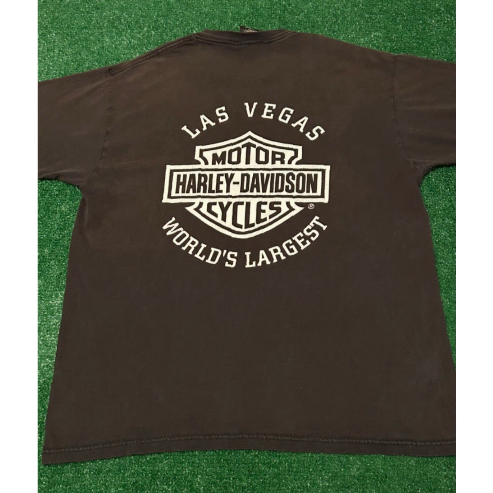 Harley Davidson VINTAGE Harley-Davidson Biker Big Logo Las Vegas 1996 VTG Shirt Mens Large L Black 90s Motorbike USA 1990-1999 Shirt Mens Size US L / EU 52-54 / 3 - 2 Thumbnail