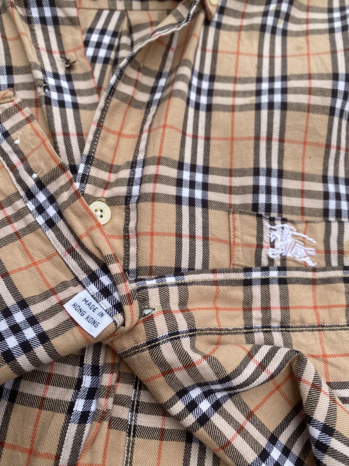Burberry Rare Vintage Burberry Longsleeve Buttons Checkered Shirt Size US L / EU 52-54 / 3 - 15 Thumbnail