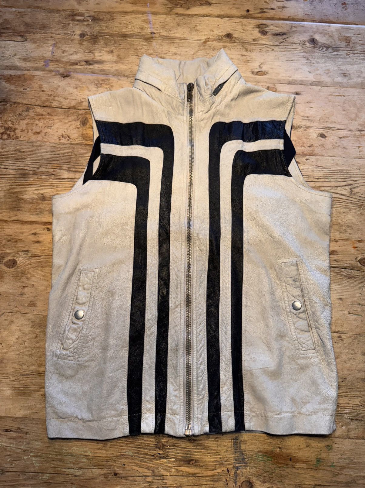 Rick Owens Rick Owens 2007 ARCHIVE LEATHER VEST JACKET Size US S / EU 44-46 / 1 - 1 Thumbnail