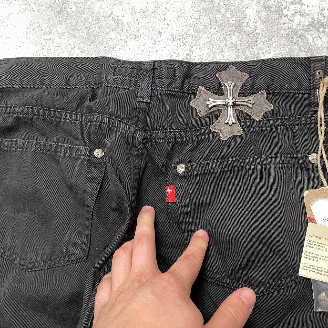 Vintage Vintage 2000s Olis Plus Chrome Cross Style Straight Pants Size US 34 / EU 50 - 16 Thumbnail