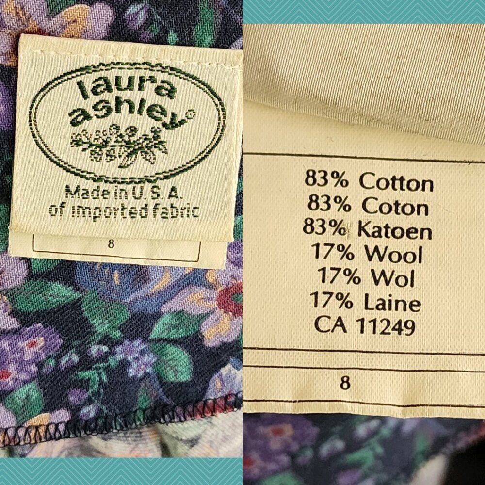 Laura Ashley Laura Ashley VTG Blue Floral Cottagecore Prairie Dress Size M / US 6-8 / IT 42-44 - 4 Thumbnail