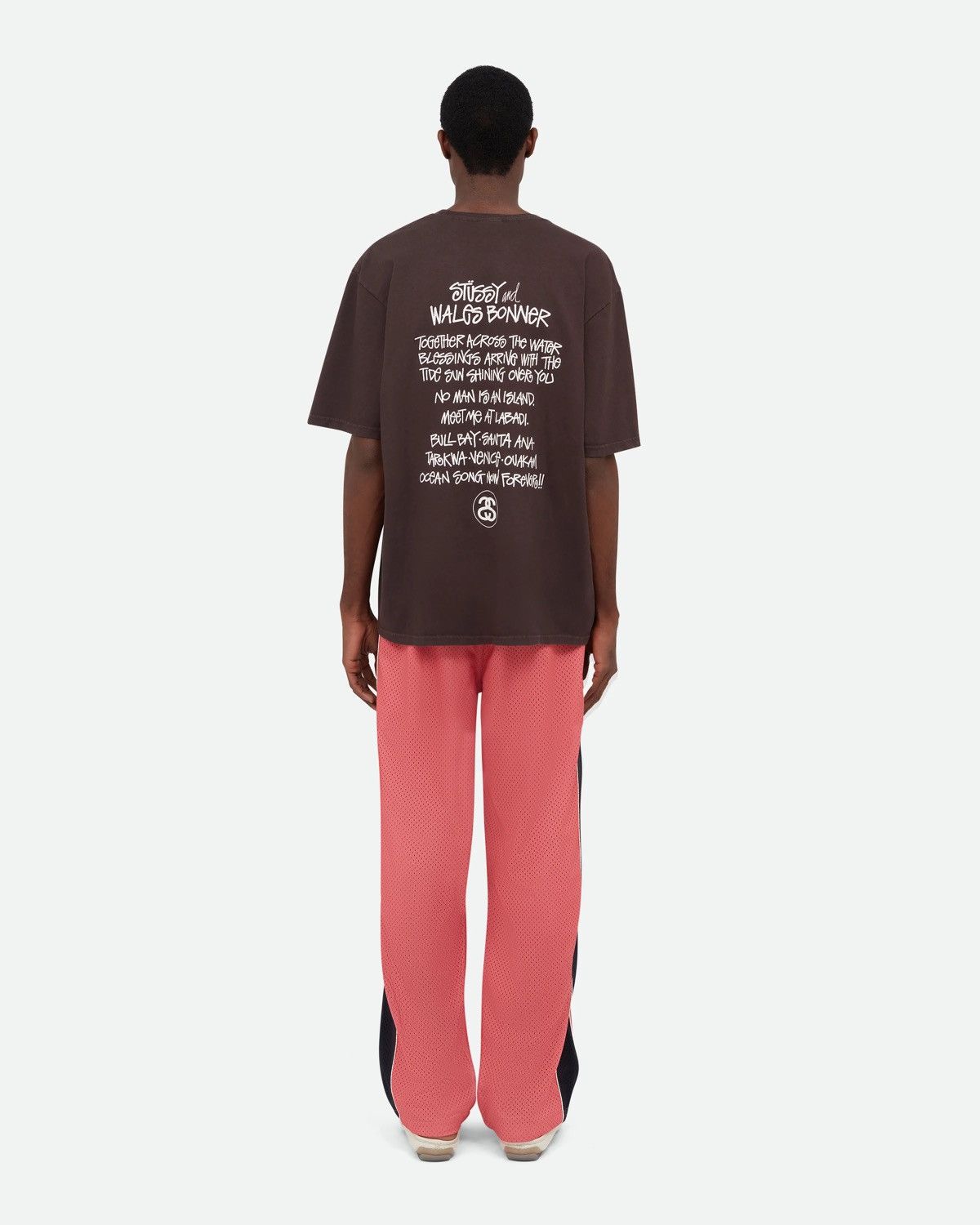 Stussy x Wales Bonner Ocean Song Tee Brown 