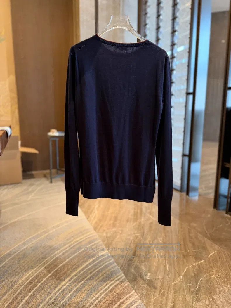Loro Piana Loro Piana Navy Blue Wool Crew Neck Sweater Size XS / US 0-2 / IT 36-38 - 2 Thumbnail