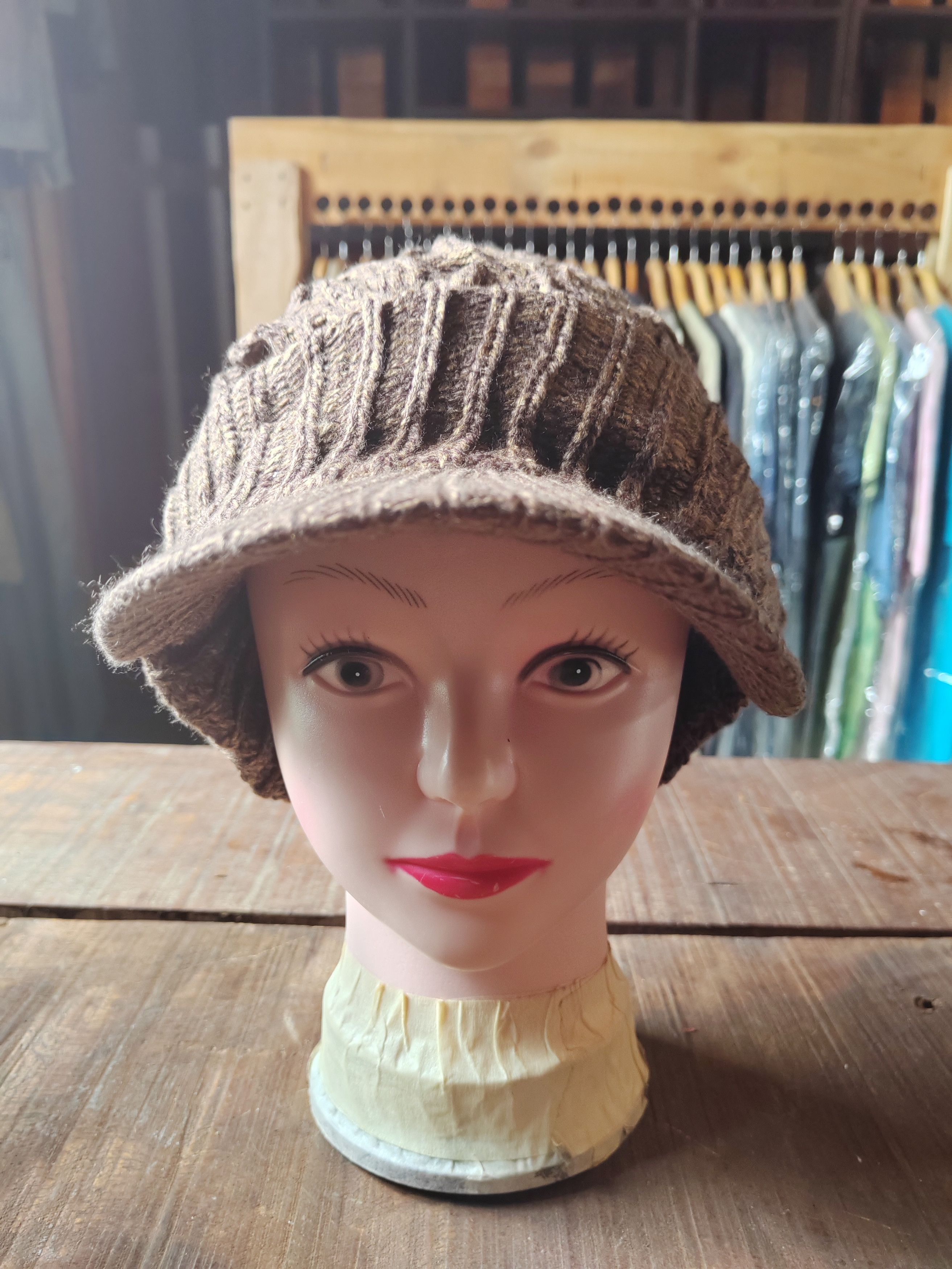Japanese Brand Vintage Japanese Style Punk Crochet Big Beanie Snowcap Size ONE SIZE - 2 Thumbnail