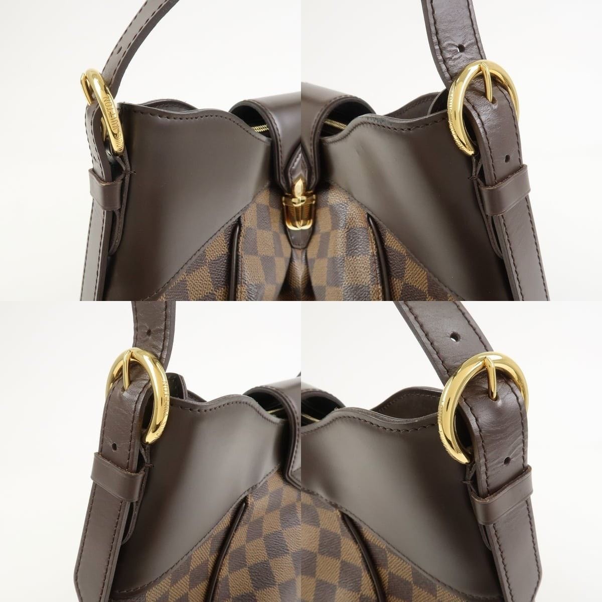 Louis Vuitton Louis Vuitton Damier Sistina MM Coated Canvas Shoulder Bag Size ONE SIZE - 6 Thumbnail