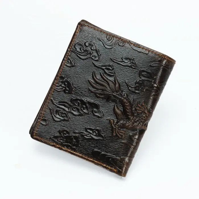 Japanese Brand Dragon Pattern Short Wallet Size ONE SIZE - 3 Thumbnail