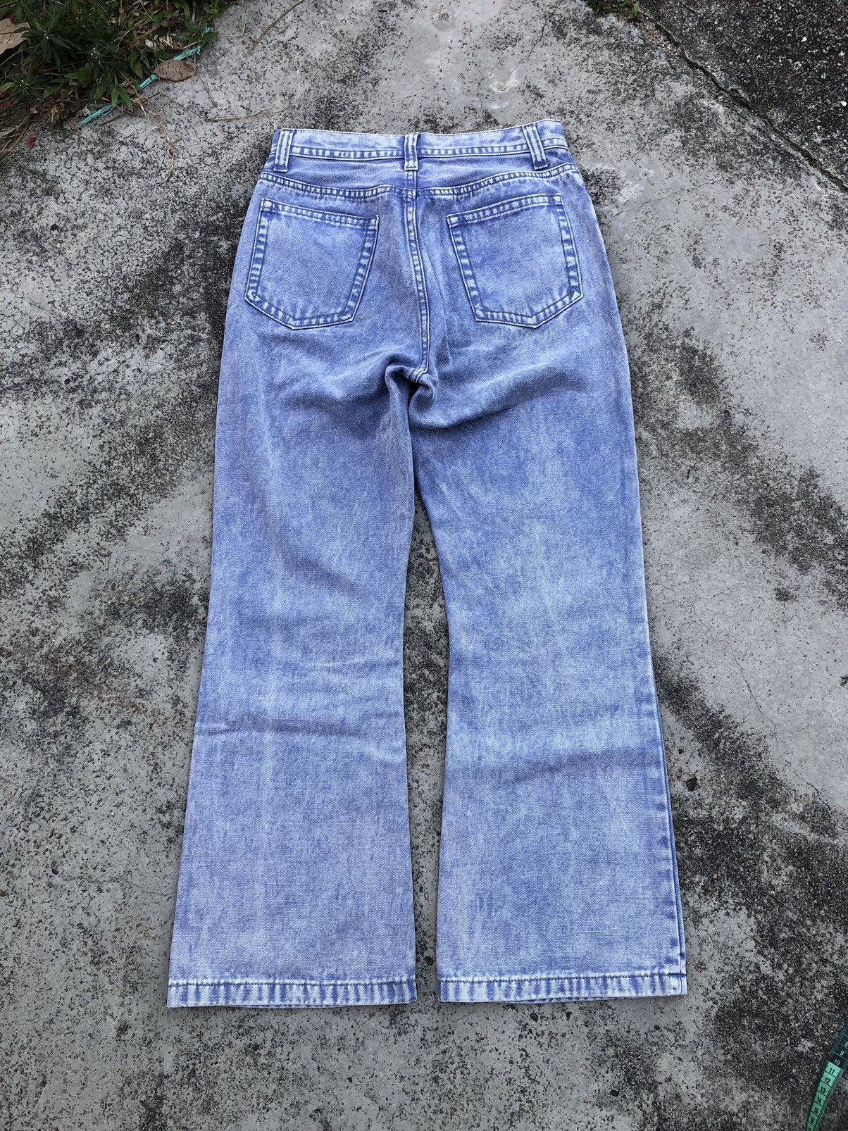 Japanese Brand FLARED⚡️RODEO CROWN WASHED BLUE DENIM Size US 28 / EU 44 - 4 Thumbnail
