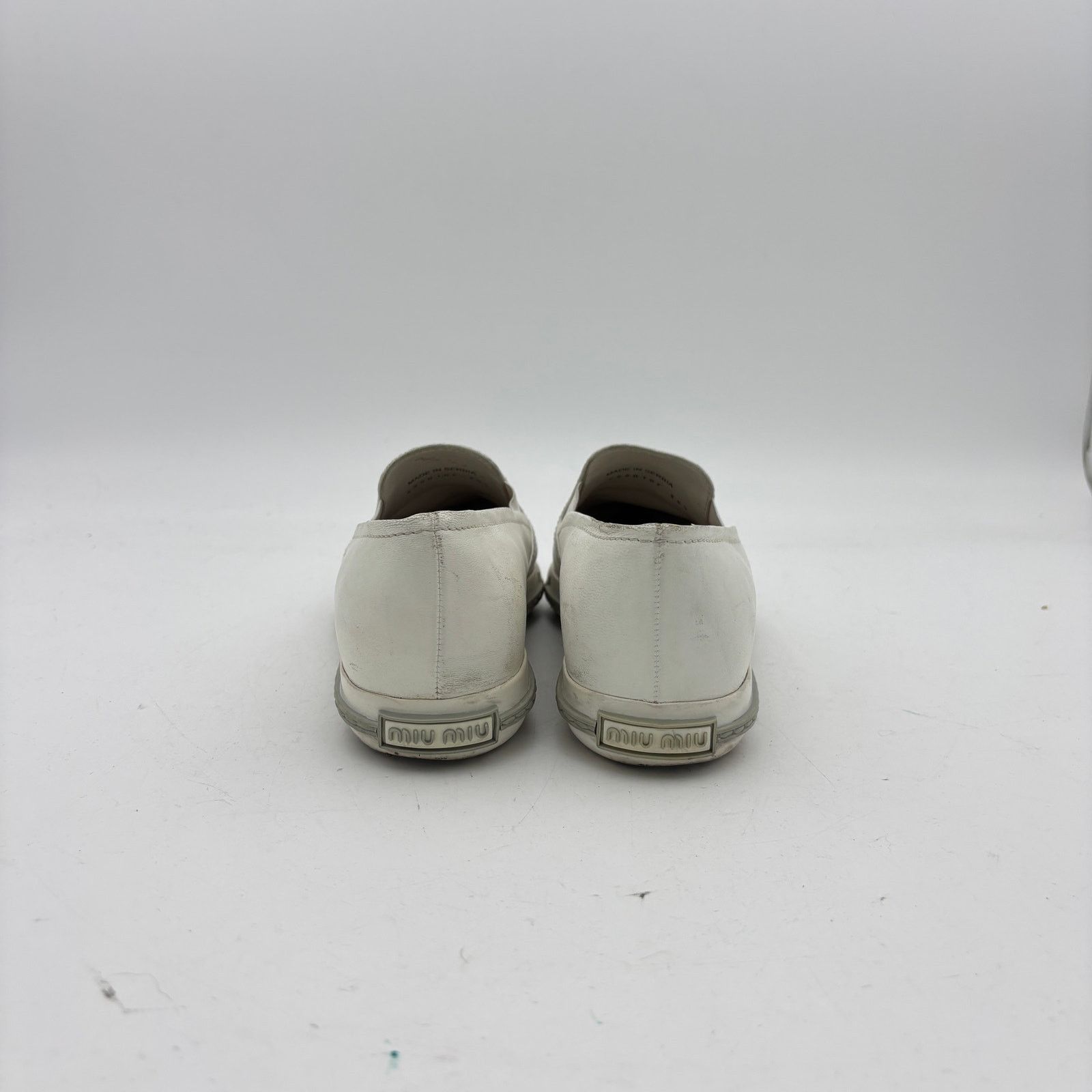Miu Miu Miu Miu Leather Metal Point Cap Toe Slip On Shoes 35.5 / 5.5 Size US 5.5 / IT 35.5 - 4 Thumbnail