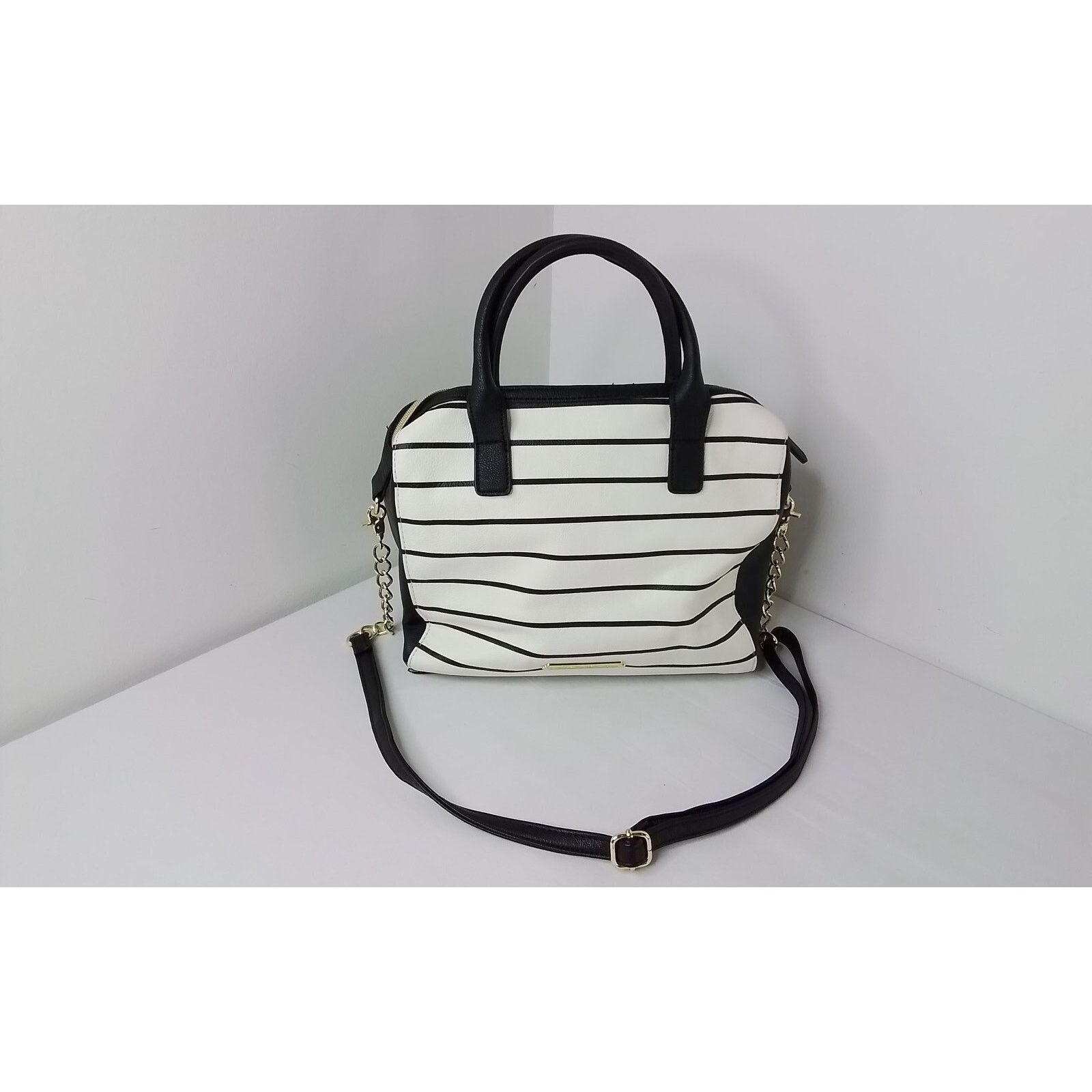 Betsey Johnson Betsey Johnson Handbag + Wallet Black + White Stripe Big Bow Size ONE SIZE - 7 Thumbnail