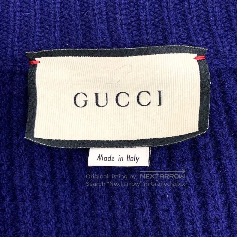 Gucci Gucci Dark blue logo embroidered wool V-neck single-breast Size US S / EU 44-46 / 1 - 5 Thumbnail