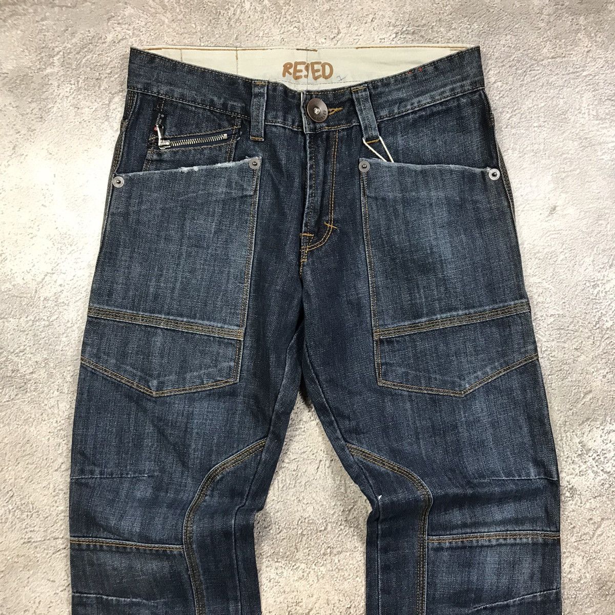 Japanese Brand vintage y2k denim japan jeans distressed flared 90s Size 28" / US 6 / IT 42 - 2 Thumbnail