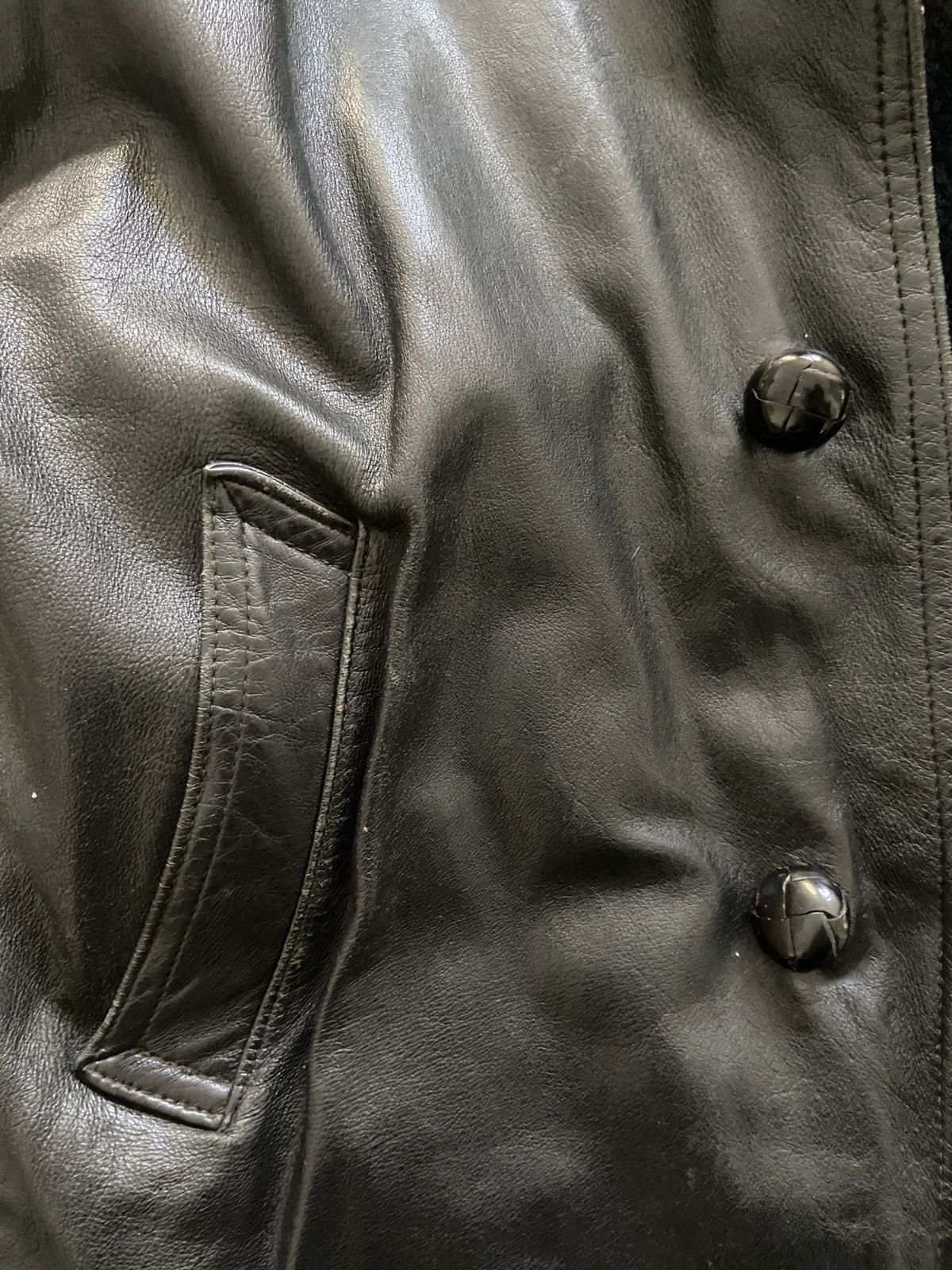 Vintage Vintage Leather Jacket w/Alpaca Fur lining Size US M / EU 48-50 / 2 - 4 Thumbnail