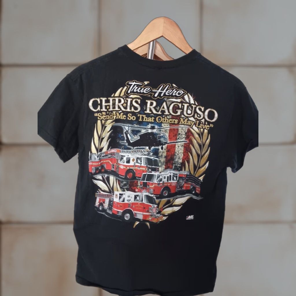 FDNY T-shirt In Memory Of ASI True Hero T-shirt Black Size L Men Fire Engine Hero Shirts