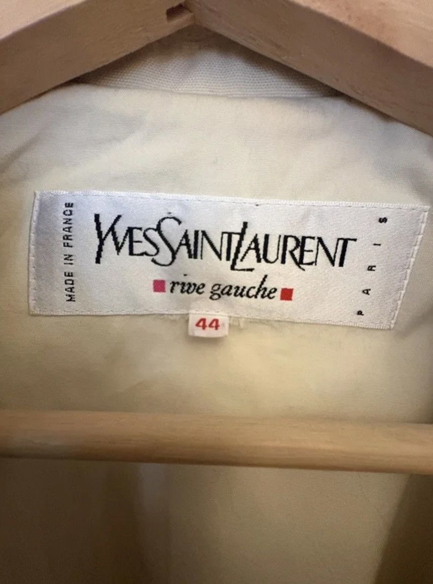 Yves Saint Laurent Yves Saint Laurent Rive Gauche BLAZER -- Ecru/Cream, 44 FR Size L / US 10 / IT 46 - 2 Thumbnail