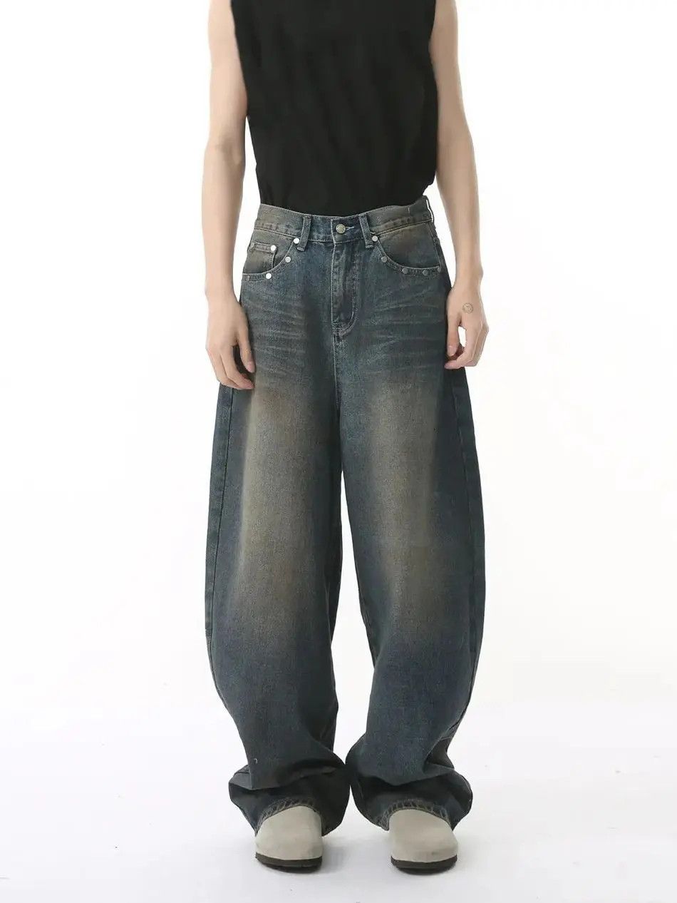 Japanese Brand Retro loose pocket patchwork jeans Size US 32 / EU 48 - 3 Thumbnail