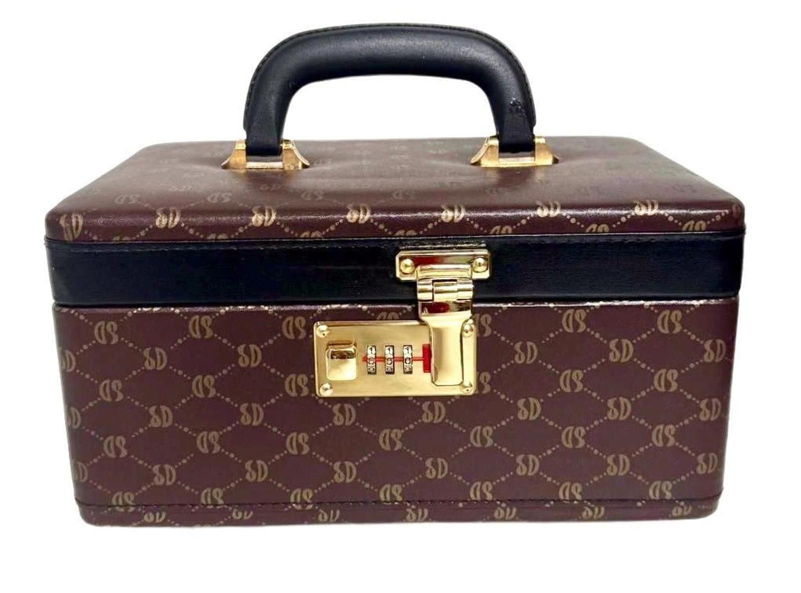 Other Jewelry Briefcase Box Brown PU Leather Portable Case Size ONE SIZE - 1 Thumbnail