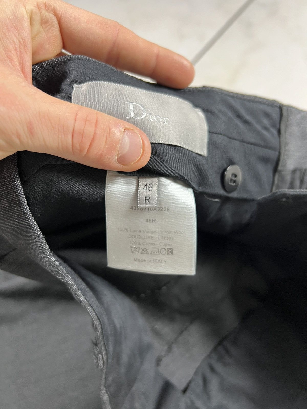 Dior Dior hedi slimane wool casual suit pants trousers Size US 30 / EU 46 - 19 Thumbnail