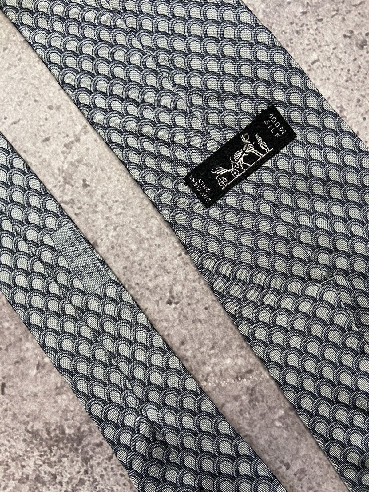 Hermes HERMES Paris 100% Silk Men Tie Made in France Size ONE SIZE - 7 Thumbnail