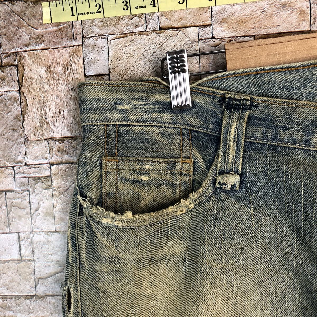 Replay Replay patchwork vintage Blue jeans Denim Pants #A573 Size US 35 - 8 Thumbnail