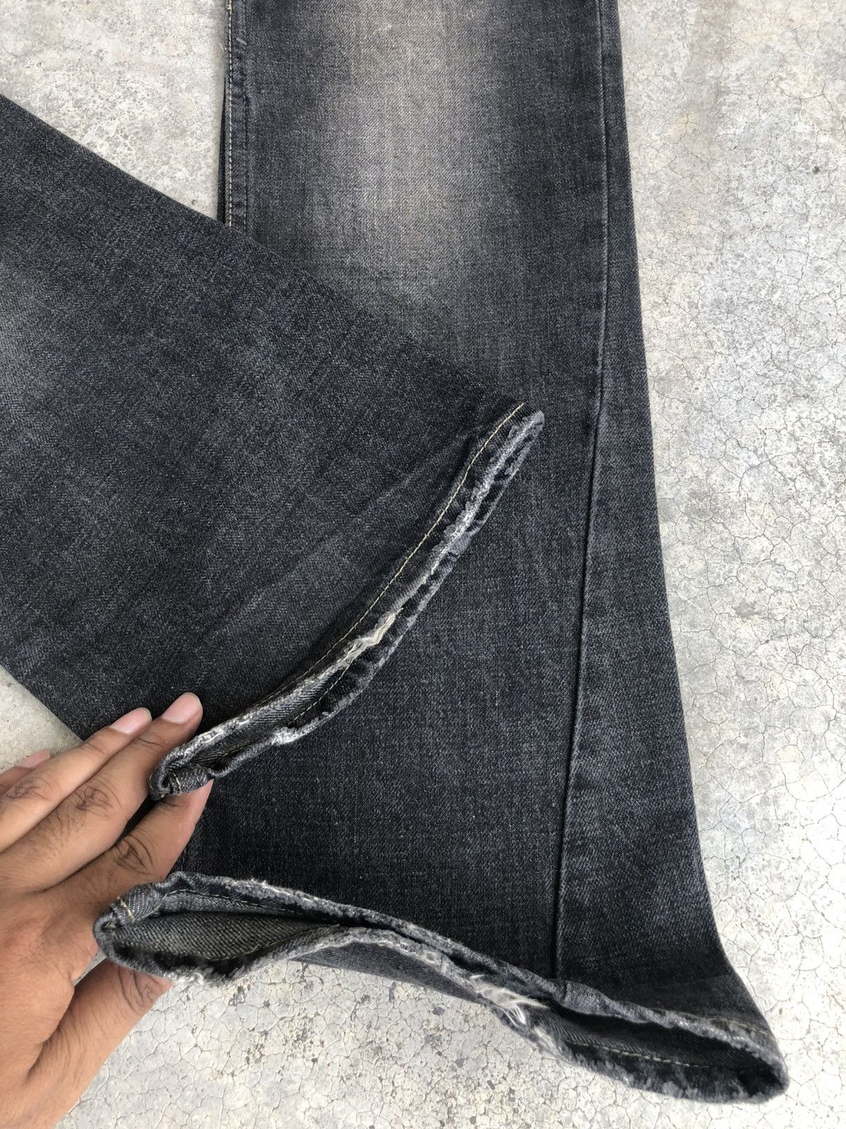If Six Was Nine Japanese Urban Flared Jeans Double Waist Distressed Denim Size US 32 / EU 48 - 13 Thumbnail