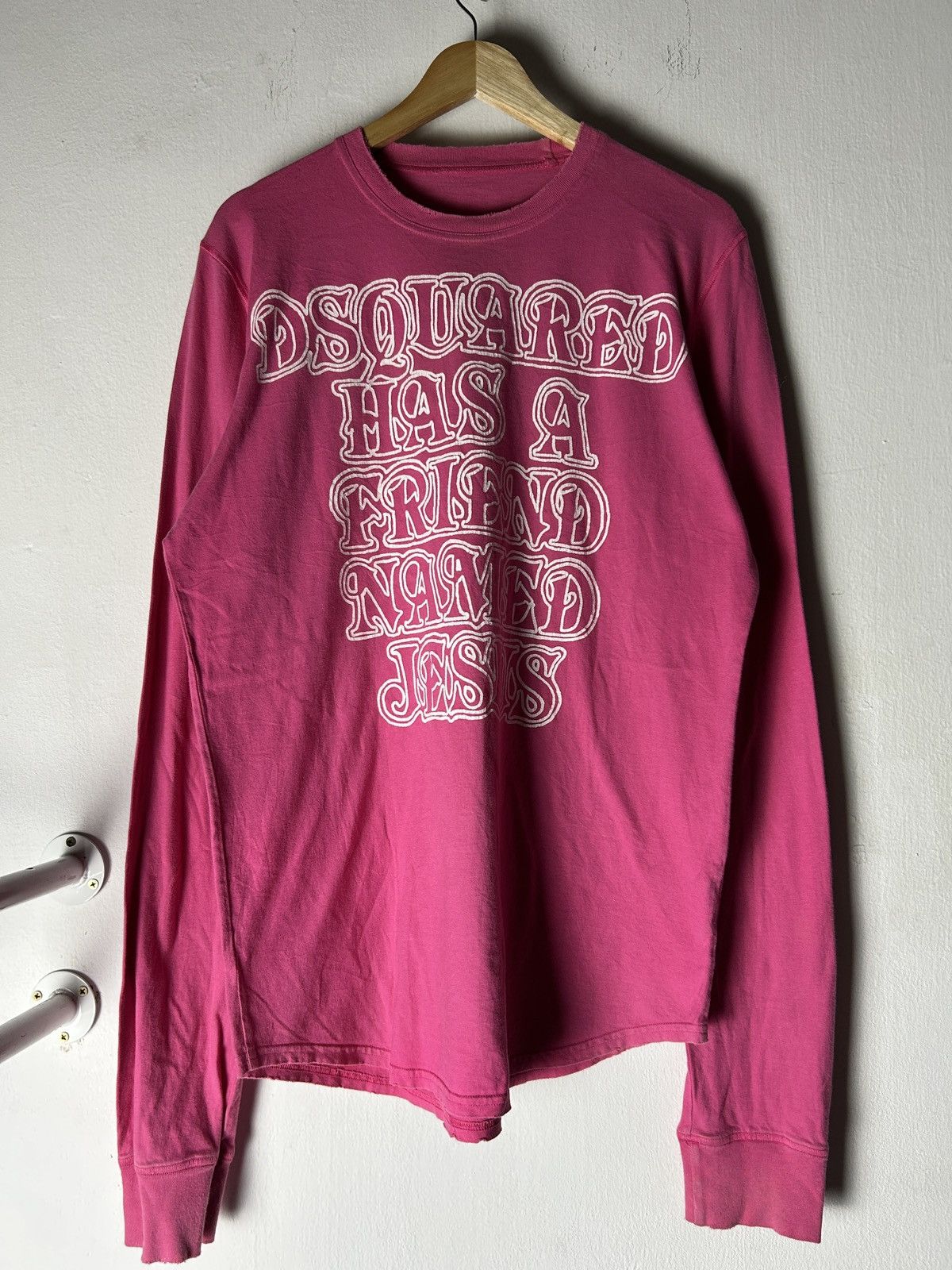 Dsquared2 Designer Dsquared jesus Wording Longsleeve Tee Size US L / EU 52-54 / 3 - 1 Thumbnail