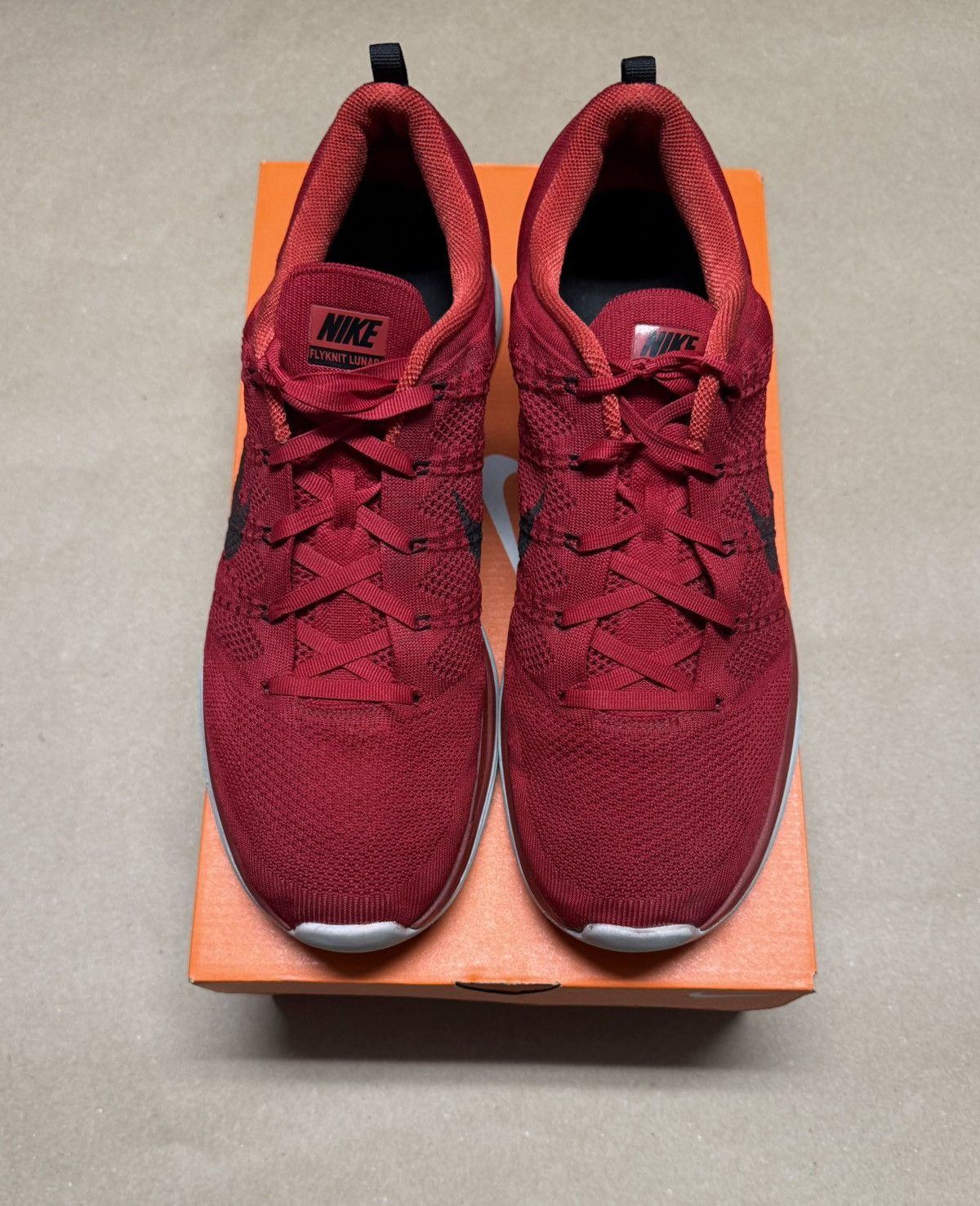 Nike Nike Flyknit Lunar 1+ Red size 14 men’s running shoes Rare! Size US 14 / EU 47 - 3 Thumbnail
