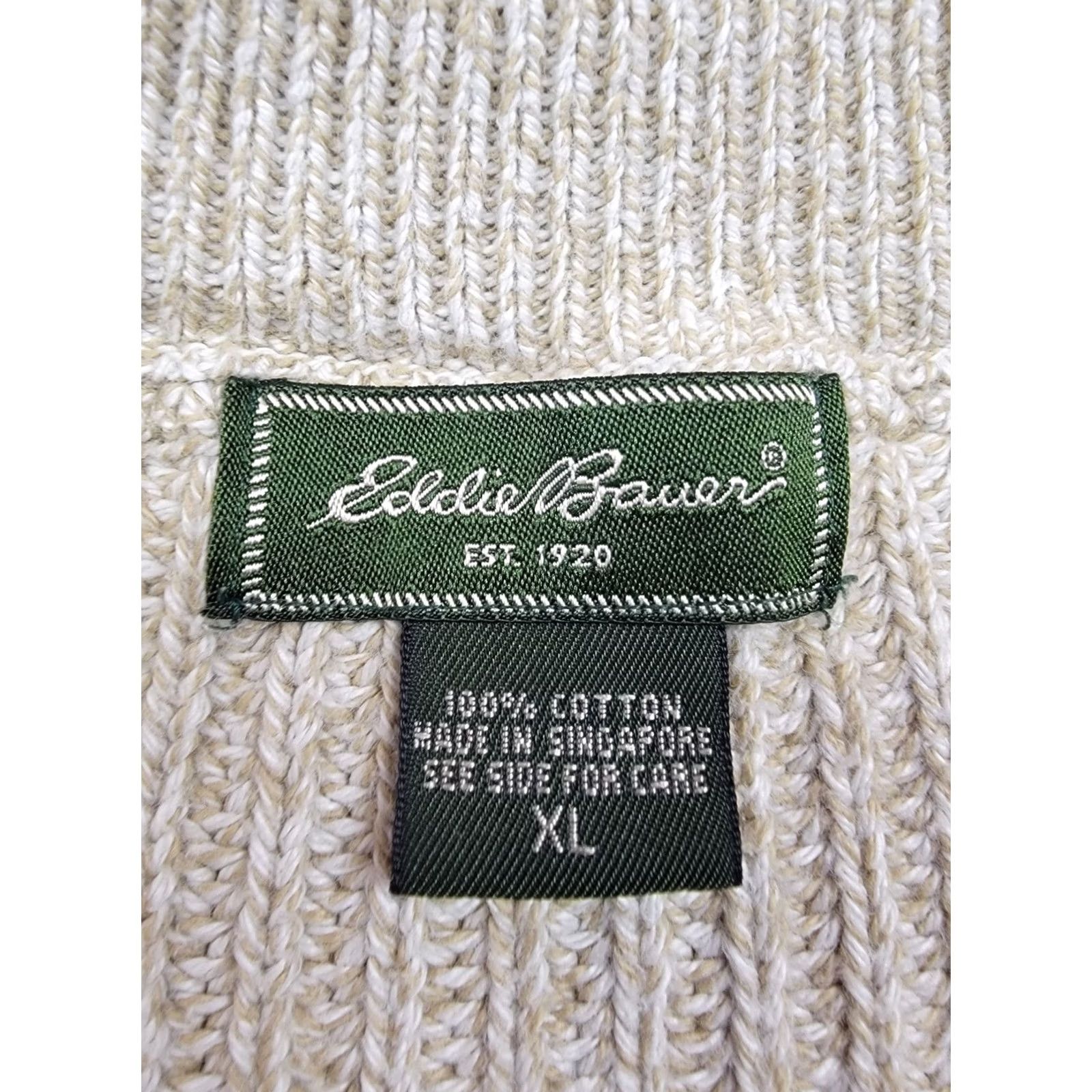 Eddie Bauer Eddie Bauer Sweater Mens XL Brown Knit 100% Cotton Casual Outdoor Henley Heavyweight Knit Size: XL Mens Brown Eddie Bauer Sweater (No extra words) Size US XL / EU 56 / 4 - 2 Thumbnail
