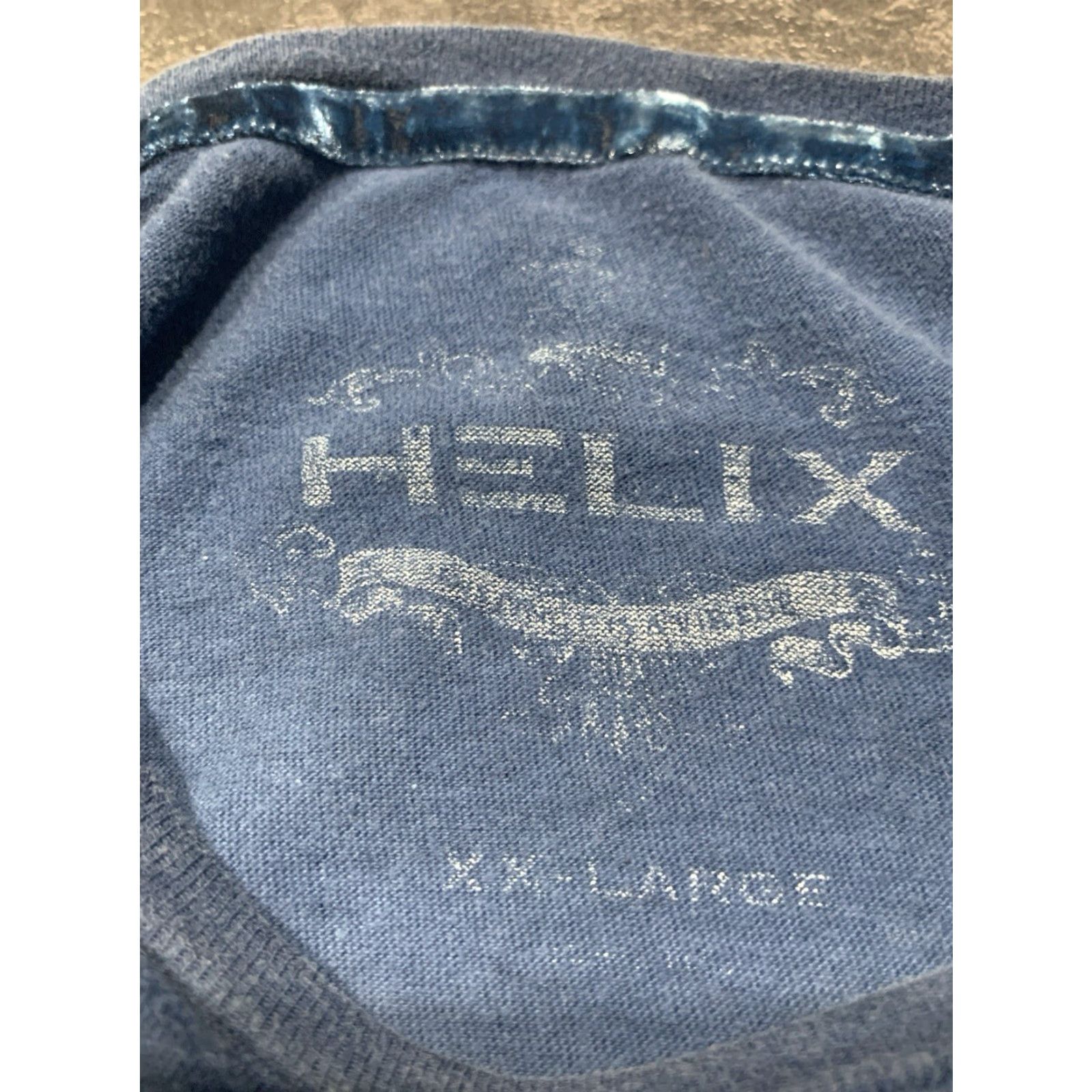 Vintage VINTAGE Helix T-shirt Men 2XL Blue 2000s Y2K Regular Size US XXL / EU 58 / 5 - 4 Thumbnail