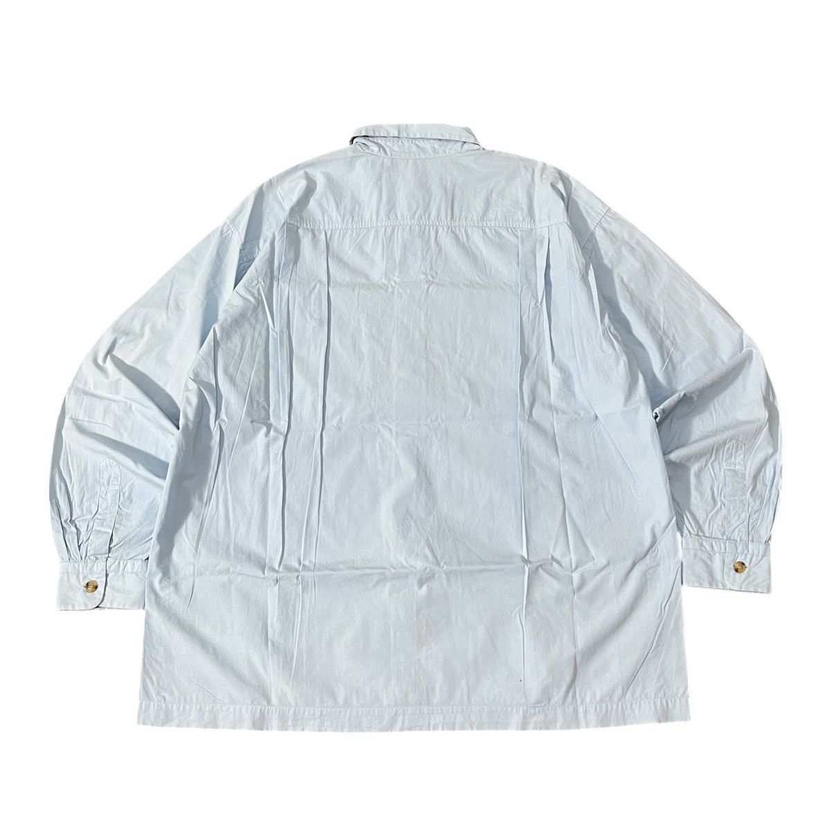 Issey Miyake 90s Archive Cotton Label Issey Miyake Basic Blue Sky Shirt Size US XL / EU 56 / 4 - 5 Thumbnail