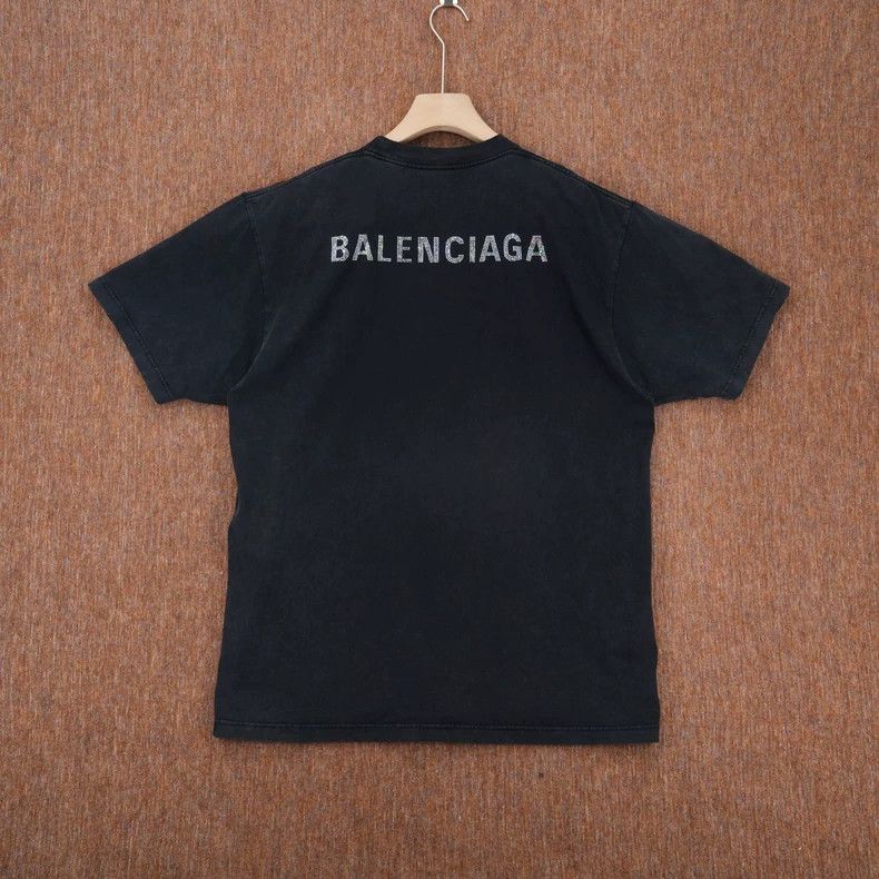 Balenciaga Balenciaga Wash and make old rhinestone T-shirt Size US XS / EU 42 / 0 - 6 Thumbnail