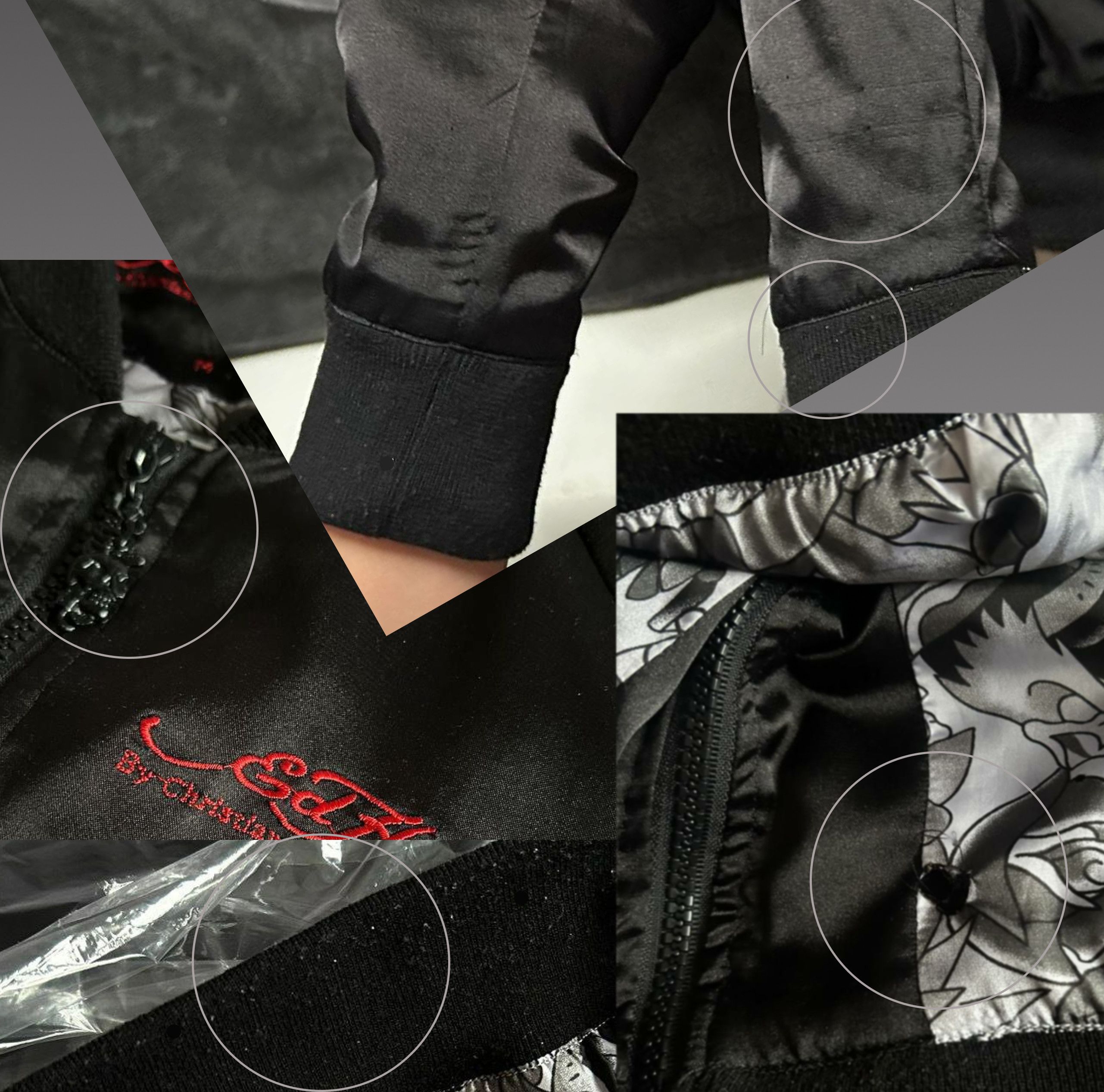 Christian Audigier Ed Hardy 2007 Satin Bomber Tiger Japan Women Archive Size S / US 4 / IT 40 - 7 Thumbnail