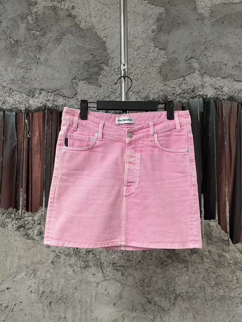 Balenciaga Balenciaga Pink denim skirt Size 25" / US 0 / IT 36 - 1 Thumbnail