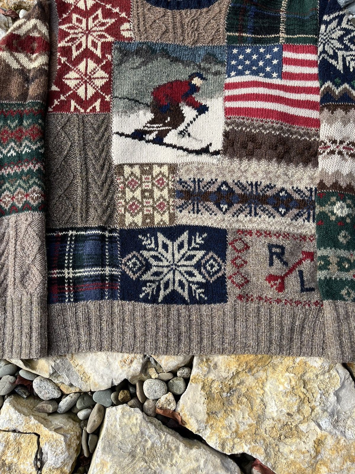 Ralph Lauren Vintage Polo Ralph Lauren 90s sweater hand knit ski kanye Size US L / EU 52-54 / 3 - 7 Thumbnail