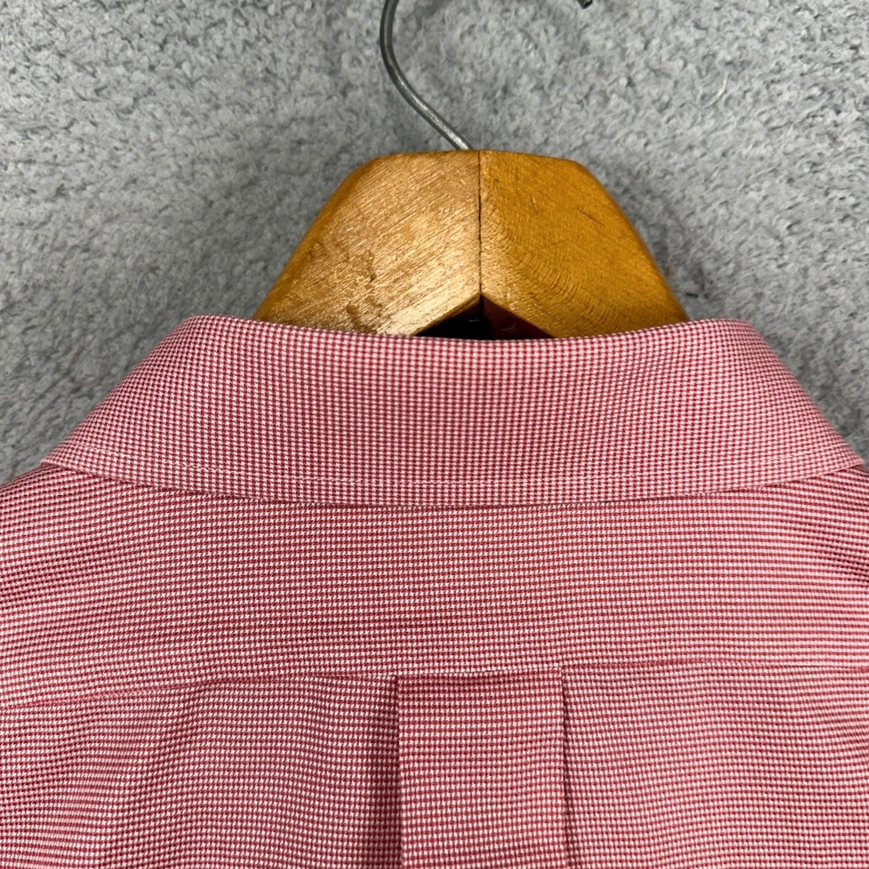 Brooks Brothers Brooks Brothers Regent Mens Dress Shirt 18-35 Red White Houndstooth Button Up Shirt Size 48R - 6 Thumbnail