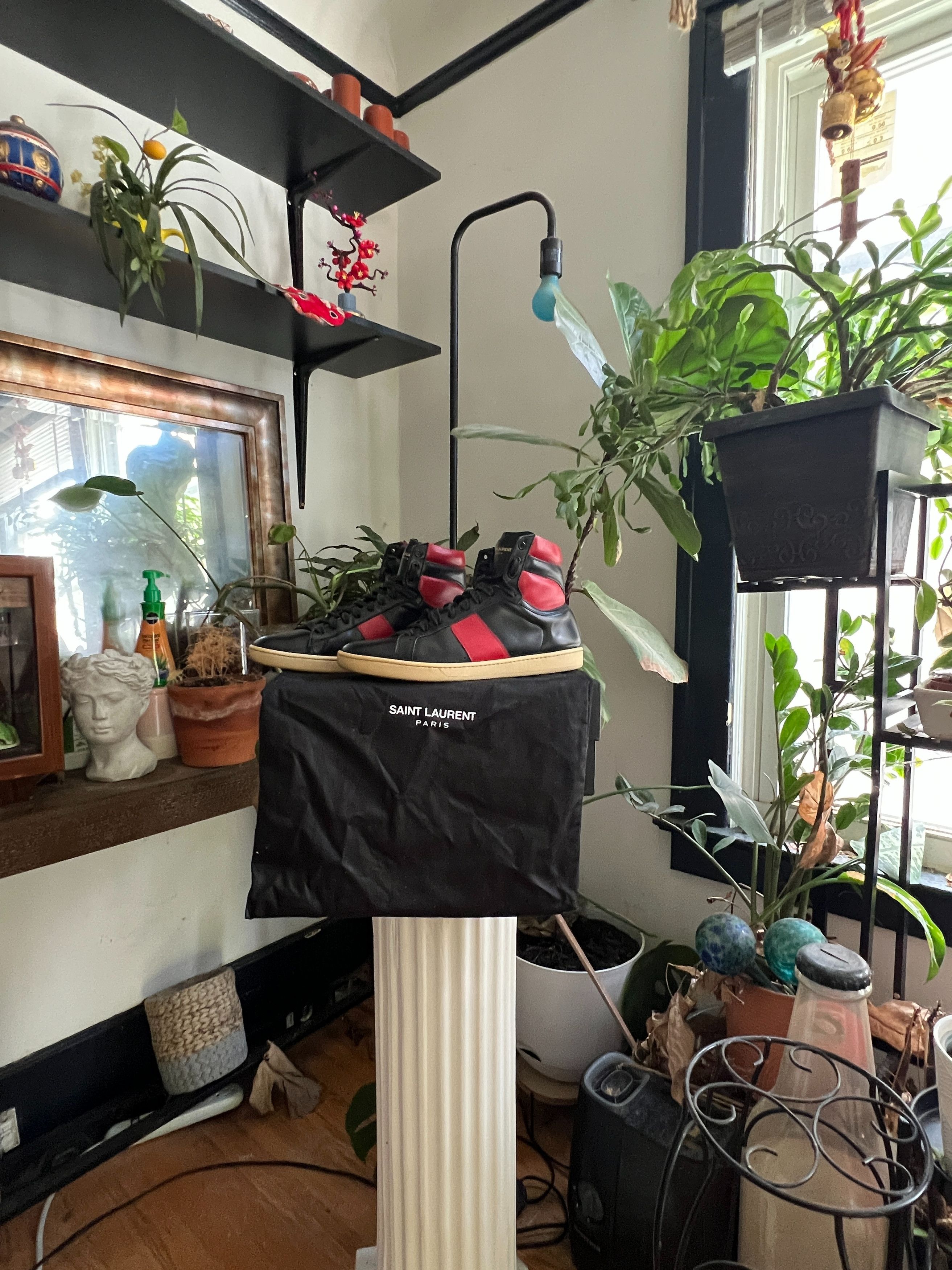 Yves Saint Laurent Saint Laurent High "Black Red" sneakers Size US 11 / EU 44 - 1 Thumbnail