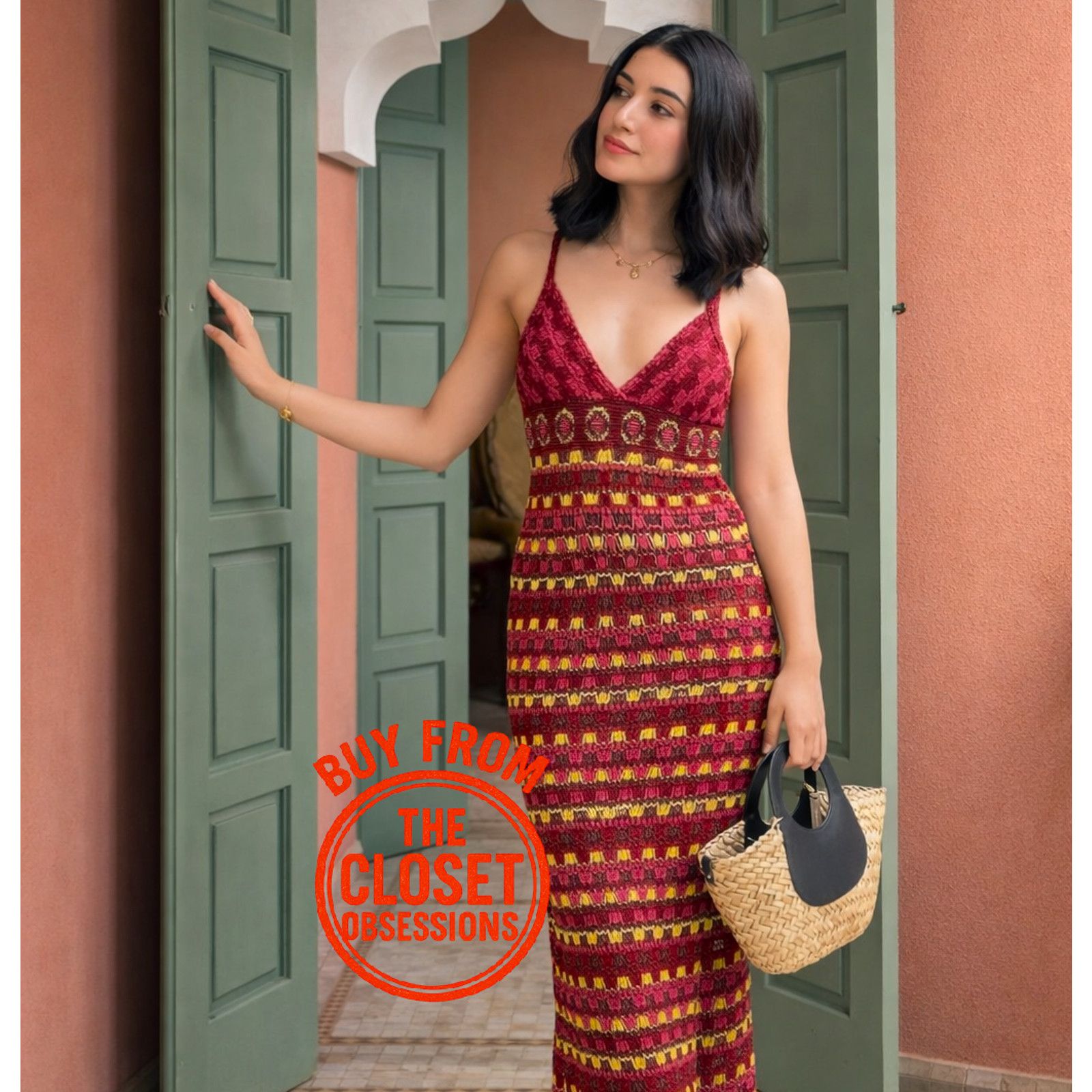 Zara ZARA Blogger Favorite V-Neck Knit Midi Dress NWT Multicolor Size L / US 10 / IT 46 - 4 Thumbnail