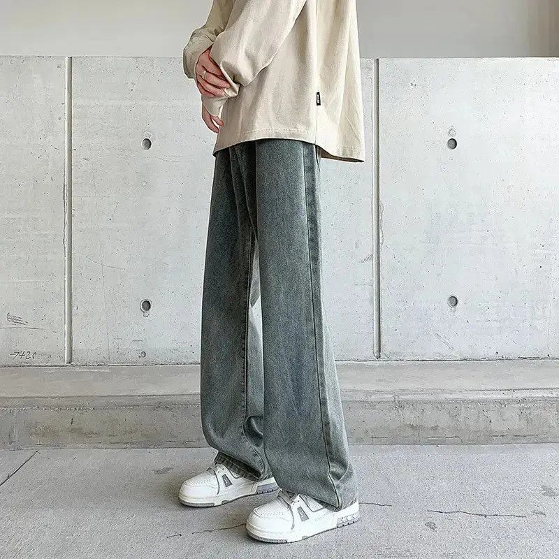 Japanese Brand Retro loose straight leg micro flared jeans Size US 32 / EU 48 - 1 Thumbnail